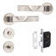 Modern Nova Design Premium Bathroom Door Handles on Round Rose