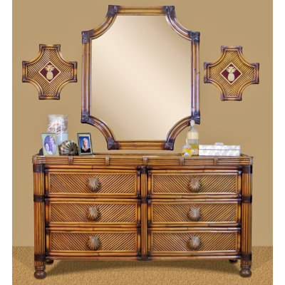 Commode double 6 tiroirs avec miroir Kailee