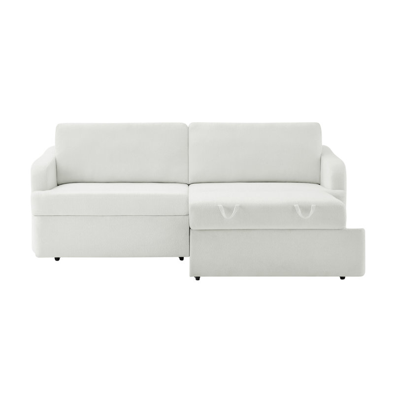 Serta Montana 91.3" Split Pull-Out Convertible Sofa, Ivory
