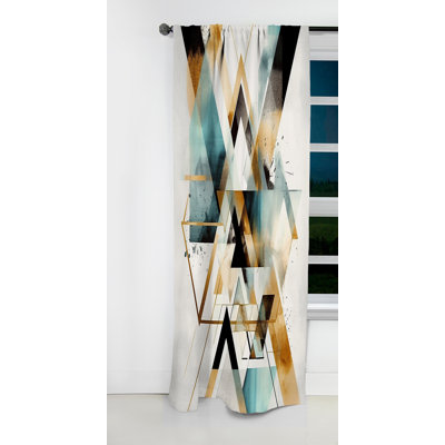 Gryffin - Abstract Curtain - Blackout Geometric Shapes Curtain - 1 Panels