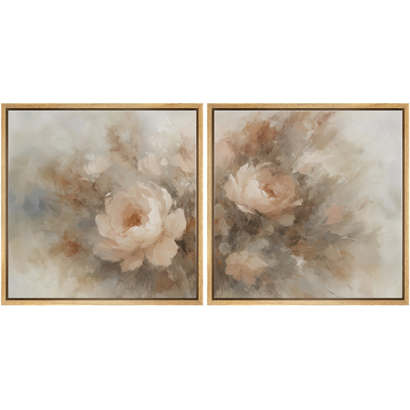 Impression sur toile encadrée romantique romantique, Natural Floater Frame, H 16" x l 16"