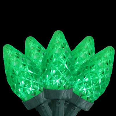 100 LED C7 Faceted Candlelight Christmas Lights
