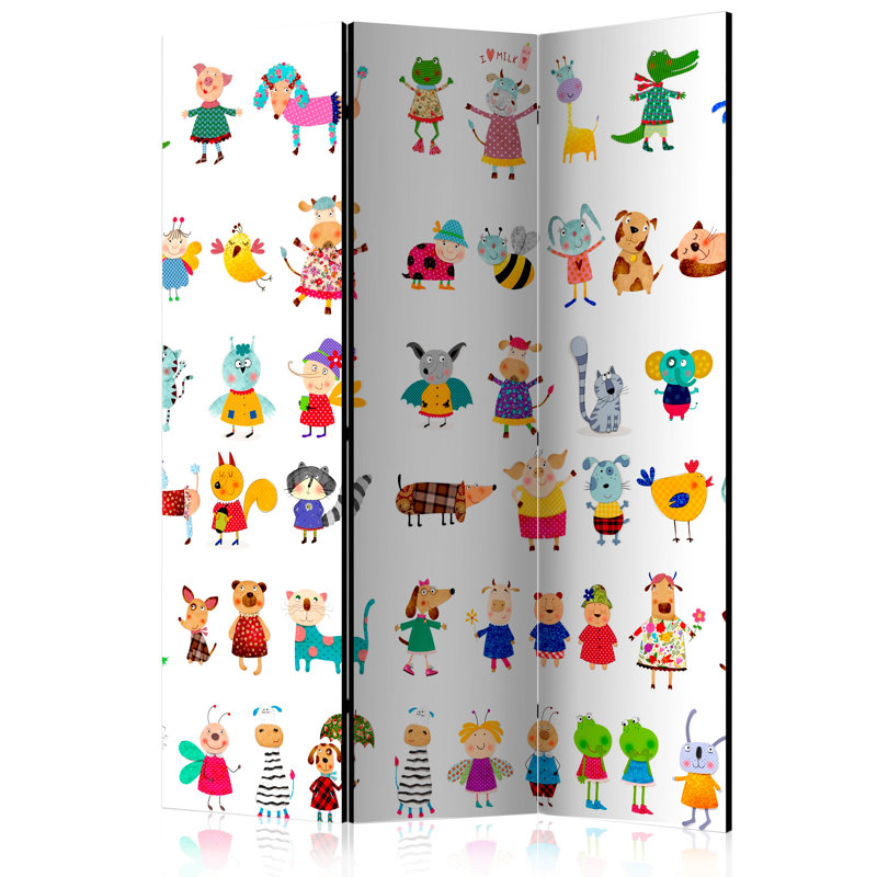 Karissa 172cm H Folding Room Divider, 3