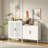 Metal Garage Storage Cabinet With 2 Doors 2 Adjustable Shelves, Steel File Cabinet For Home Office School Gym