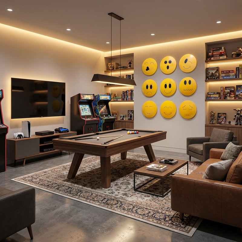 Ensemble de 9 décorations murales Emoji