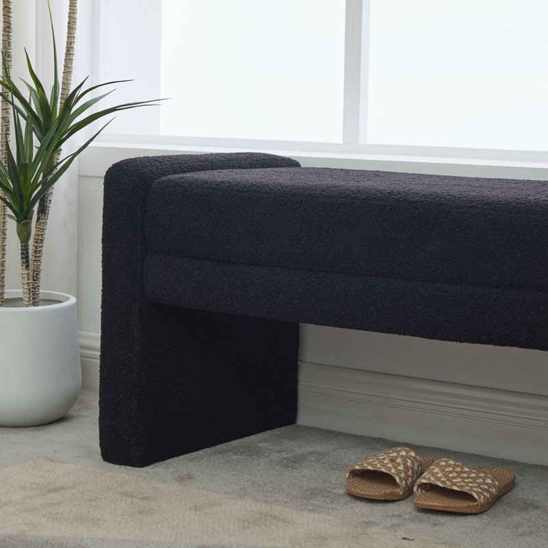 Banc rembourré Modern, Black, Black