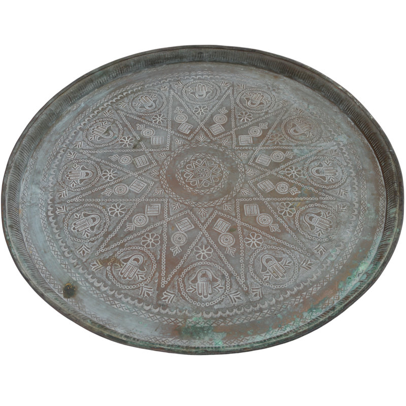 Round Geometric Decorative Tray