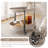 Rolling Side Table with Wheels, Oval