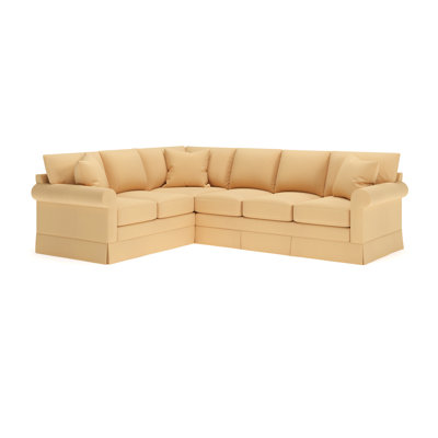 Friedman 115" W 2-Piece Upholstered Sectional with Foam and Down Blend Cushions