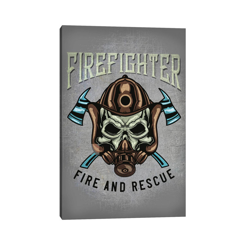 Firefighters I by Gab Fernando - Wrapped Canvas Print, 20.32 cm H x 30.48 cm W