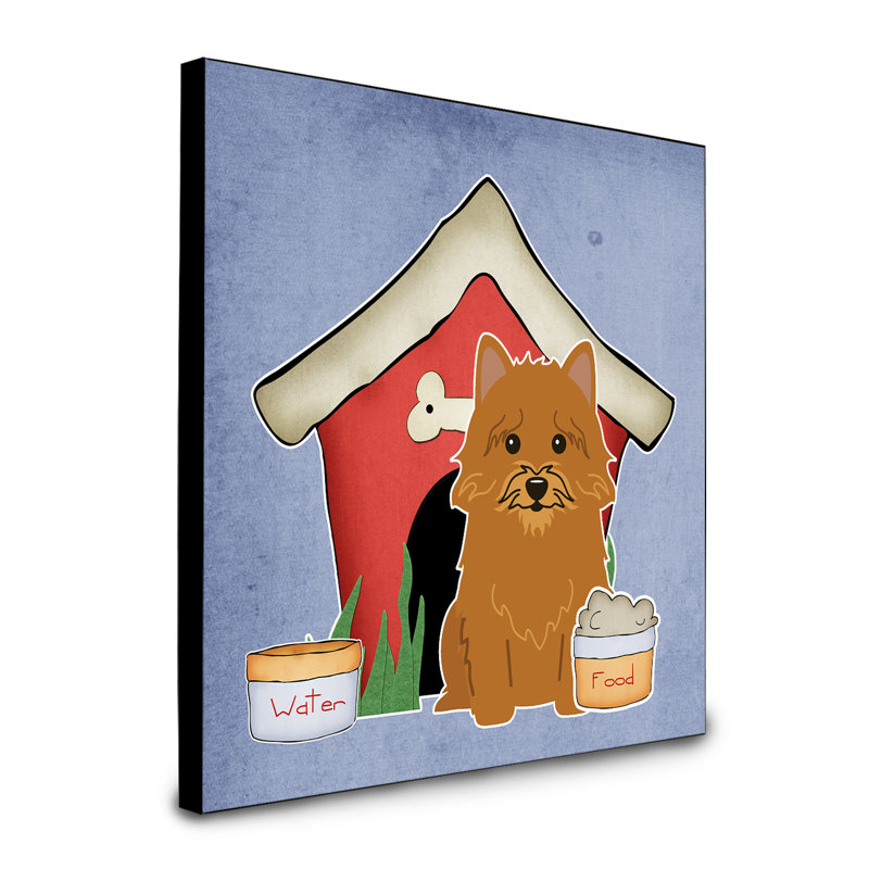 Panneau mural d’art collection dog house Scarvinia, Norwich Terrier