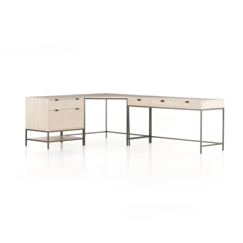 Trey Solid Wood Executive Desk, Dove Poplar