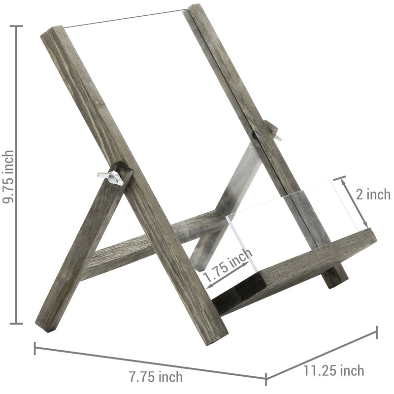 19 cm H Solid Wood Book Stand