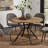Etna Pine Round Solid Wood Top Metal Base Dining Table-75326125