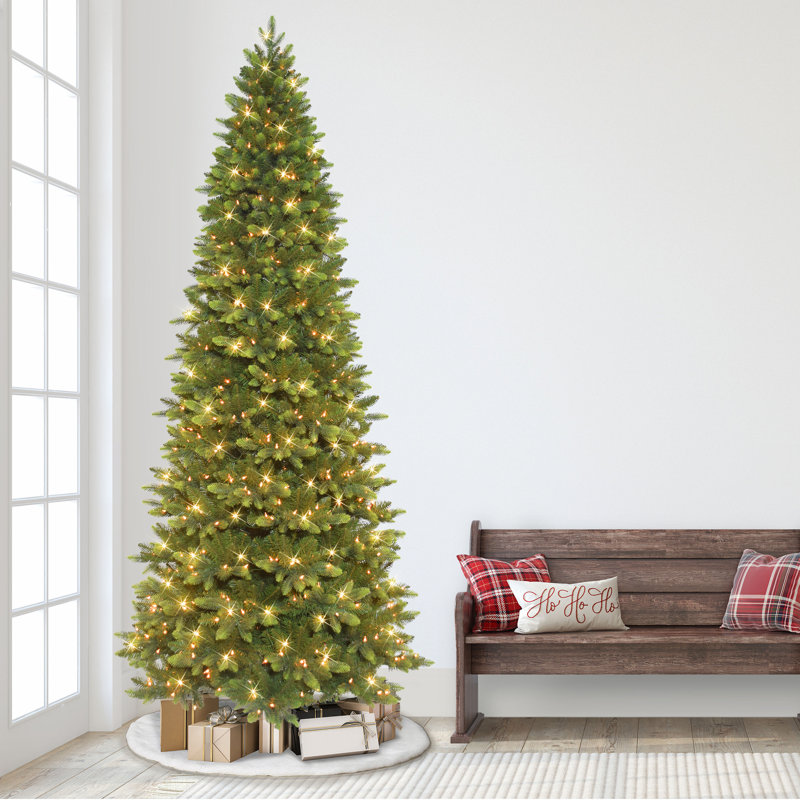 Lighted Artificial Spruce Christmas Tree, 9' H