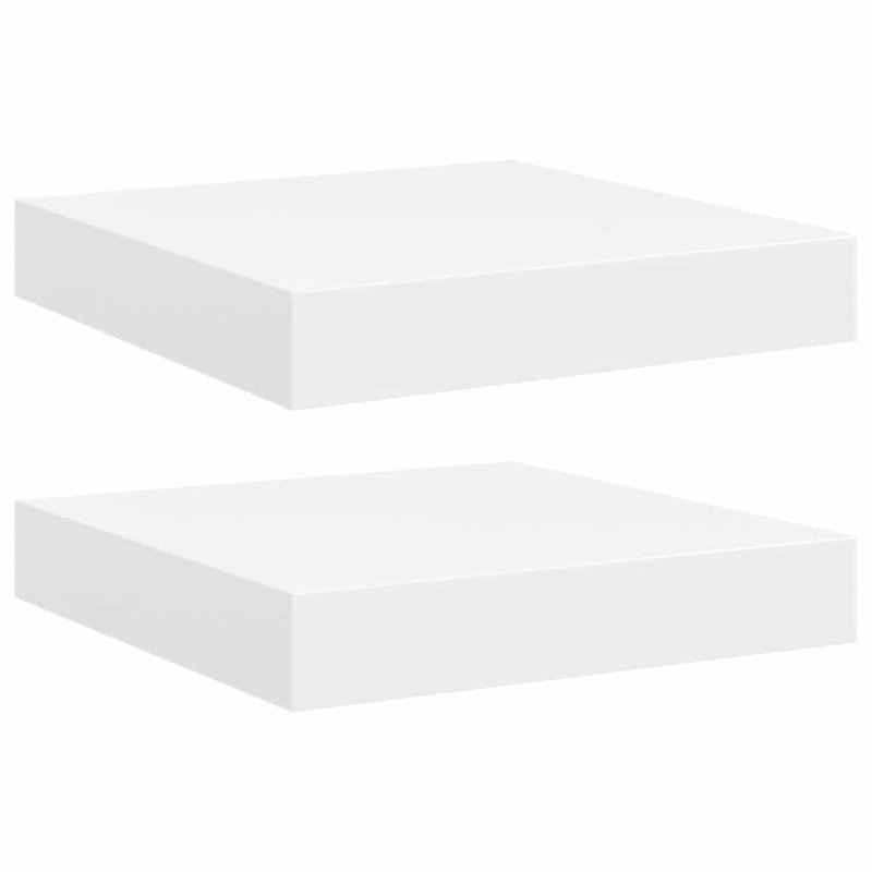 Wall Shelf Floating Shelf Wall Mounted Display Shelf for Photo Frame, 1.5" H x 9.3" W x 9.1" D, White