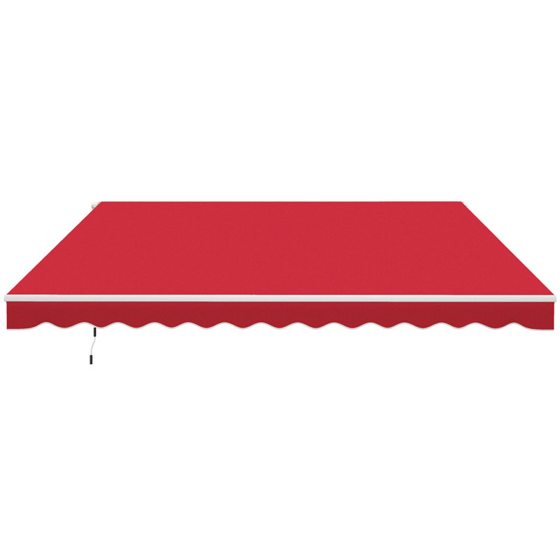 Auvent rétractable pour abri de soleil avec auvent à manivelle, H 0,1 po x l 10 po x P 12 po, Couleur unie, Rouge vin