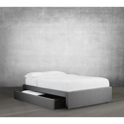 Lit plateforme avec rangement rembourré Halewood