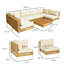Ensemble de conversation pour l'extérieur, ensemble modulaire pour l'extérieur, ensemble de mobilier de patio en osier 7 pièces