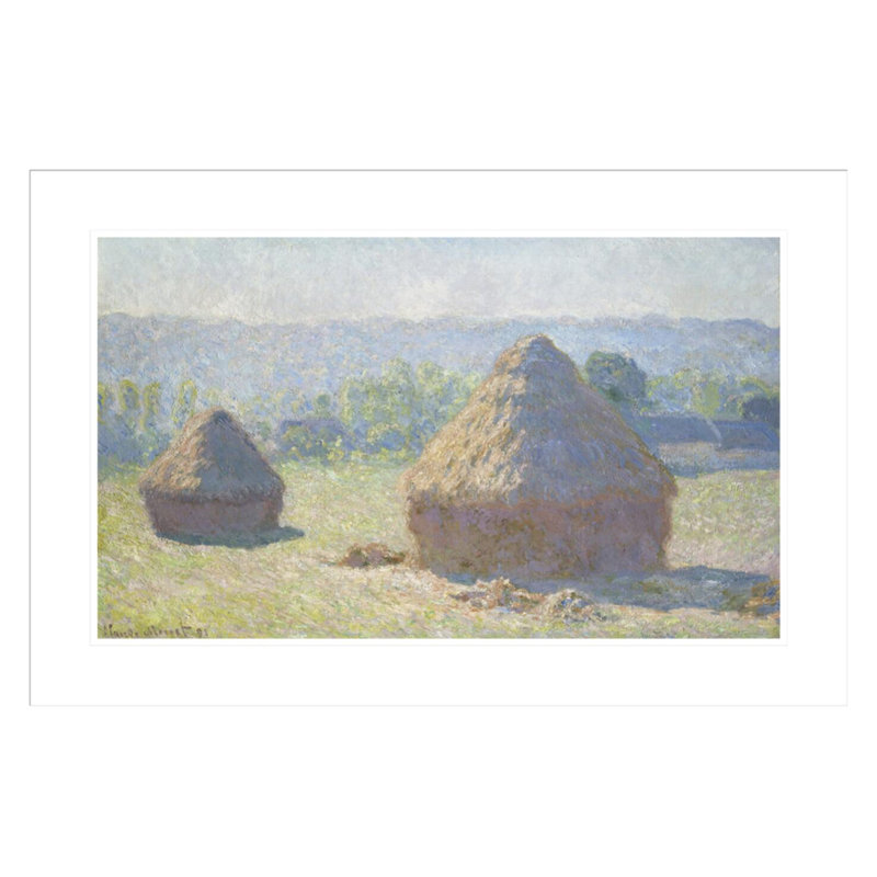 Bottes de foin fin de l'été par Claude Monet, impression giclée sur cadre, H 20,02 po x l 29,5 po