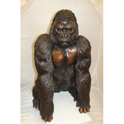 King Kong Bronze Statue -  Size: 32"L x 28"W x 49"H.