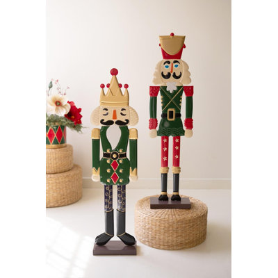 2-Piece Festive Nutcracker Statue