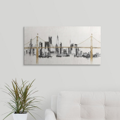 «Bridge and Skyline», impression d'art graphique Kiralynn