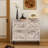 Barn Door 4 Flip Black Handles Glued Particleboard Embossed Natural Legs Shoe Cabinet 41.7In-1660010318