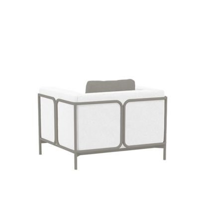 Duval Outdoor Lounge Chair, Ivory Cushion/Tan Frame