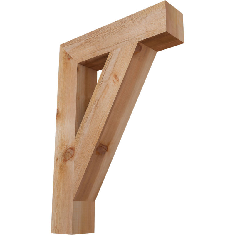 Support de bloc traditionnel, H 40 po x l 6 po x P 28 po, Cèdre rouge de l'Ouest (scié brut)