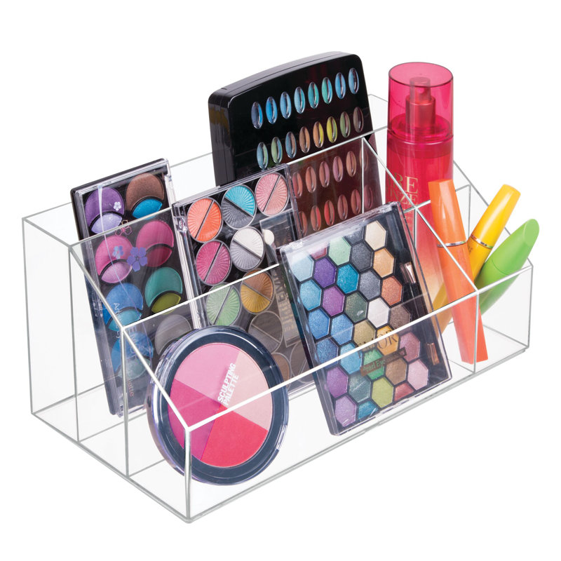 Organisateur de palette de cosmétiques Clarity pour meuble-lavabo ou armoire - 5 compartiments, transparent