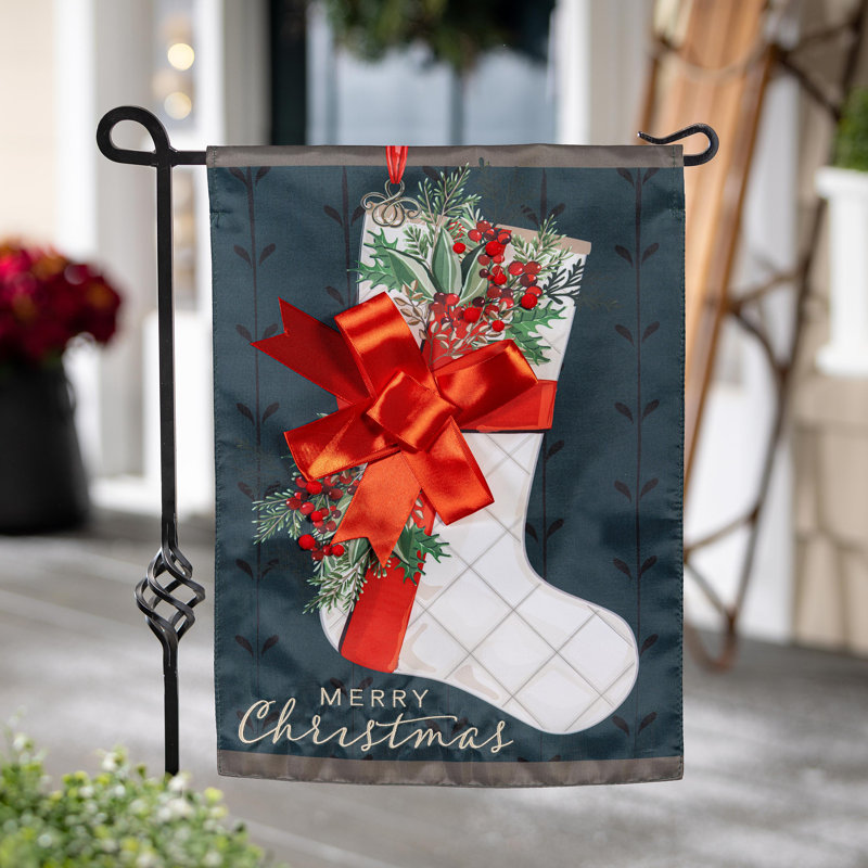 Drapeau de jardin bas de Noël