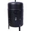 Black Steel Outdoor Cooker With Stable Latch Locking System And Ample Cooking Capacity Charcoal Device Built-In Thermometer For Meals