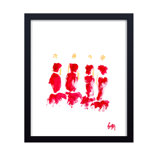 'Red Tulle' Framed Print Wall Art