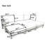 Ensemble modulaire d'extérieur modulaire en bois d'acacia avec coussins épais pour un salon de patio flexible et un confort durable.