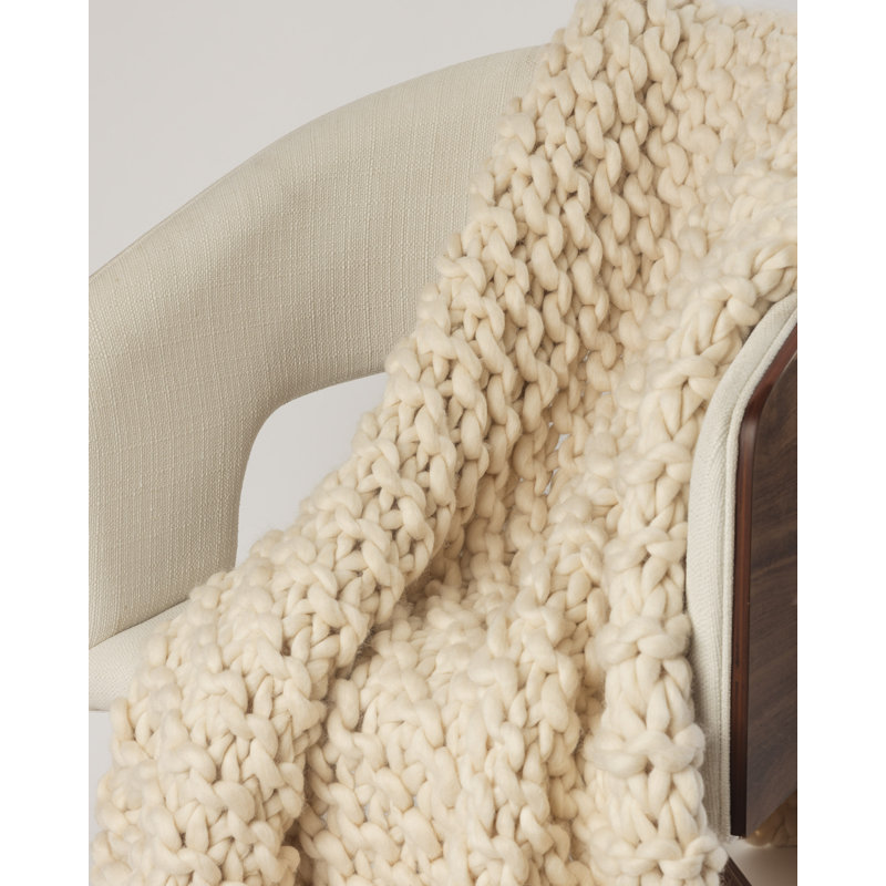 Hudson Handmade Throw Blanket, Natural