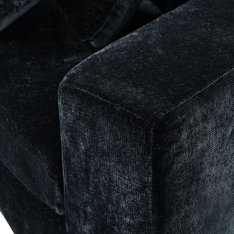Chenille en U 115,7 po 4 modulaire avec design incurvé, 5 coussins, configuration rapide