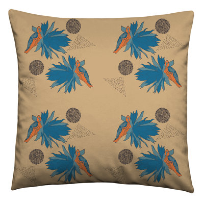 Wisconsin Floral Square Cushion