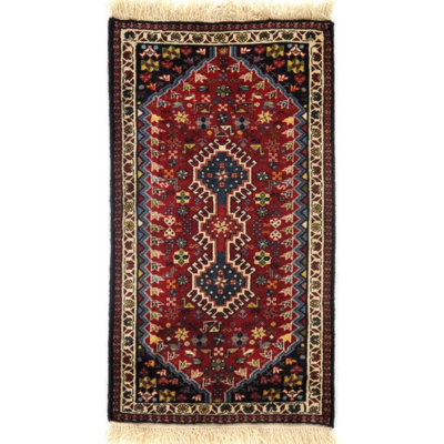 Migan Oriental Area Rug in Red