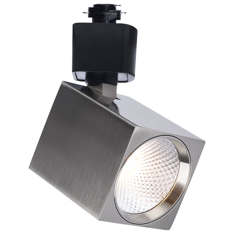 8 Watt LED Track Head 2700K/3000K/3500K/4000K/5000K CCT Selectable Dim to Warm H Style 36 Degree Beam Angle 120 Volt Black Square