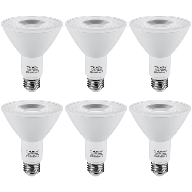 Dimmable PAR30 LED Light Bulbs, 8W (75W Eqv.), E26/Medium (Standard) Base, 3000K