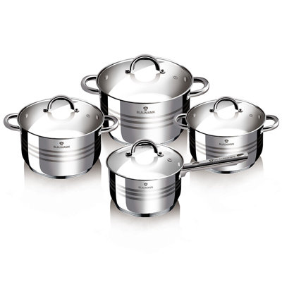 Blaumann 8 - Piece Stainless Steel Cookware Set