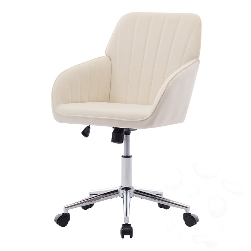 Chaise de bureau pivotante réglable, Beige