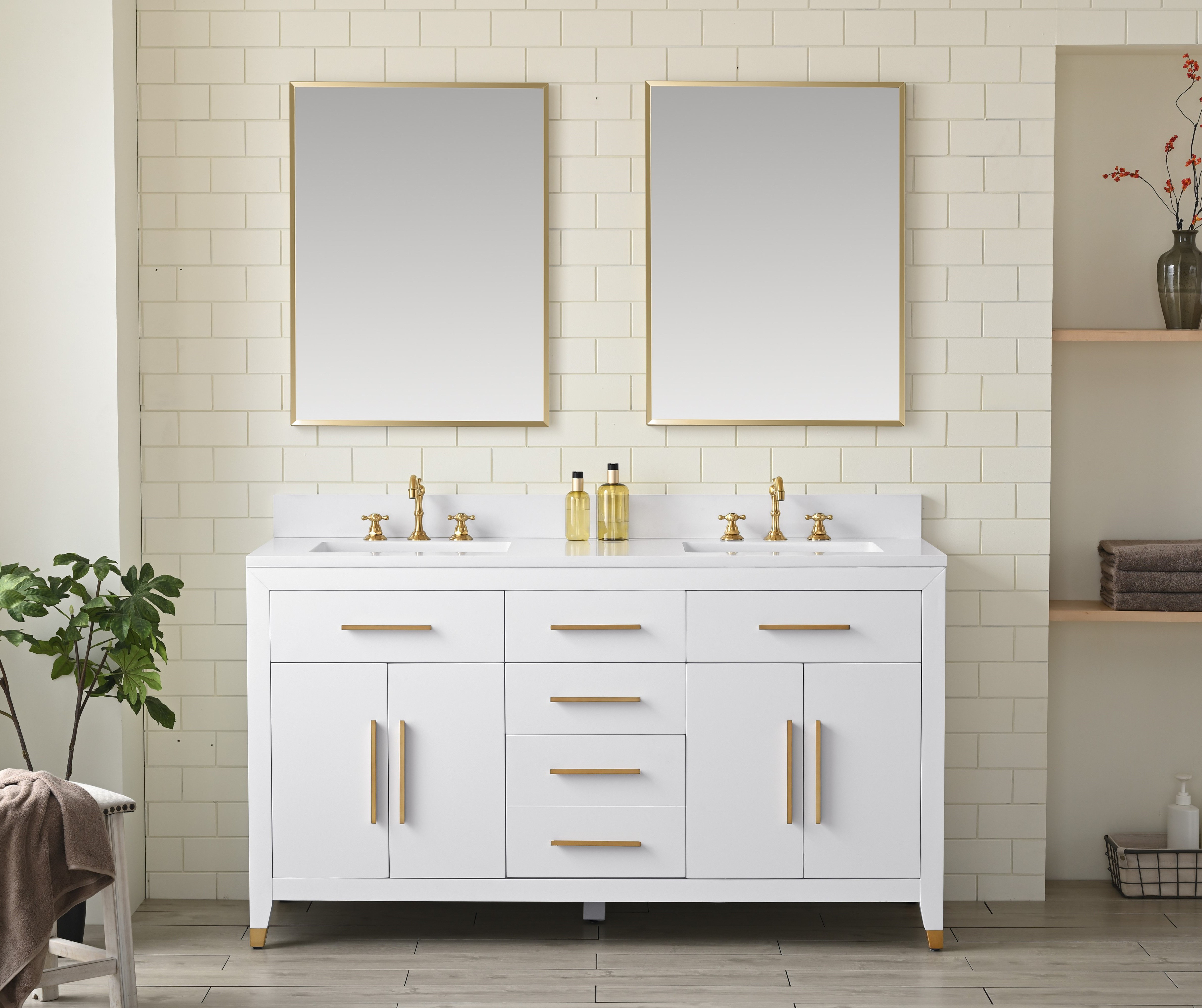 Willa Arlo™ Interiors Maddison 60'' Double Bathroom Vanity with ...