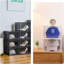 Boîte de rangement pour 6 casiers, boîte de rangement pour casquettes de baseball empilables avec porte magnétique pour chapeaux-359836264-359836270