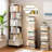 6 Tier Rotating Bookshelf, 360° Display Round Spinning Bookshelf With Wheels And Drawer, Space-Saving, Small Space Rotating Bookshelf Tower For Bedroom, Living Room, Home, Office, Warm White-482248806-482248805