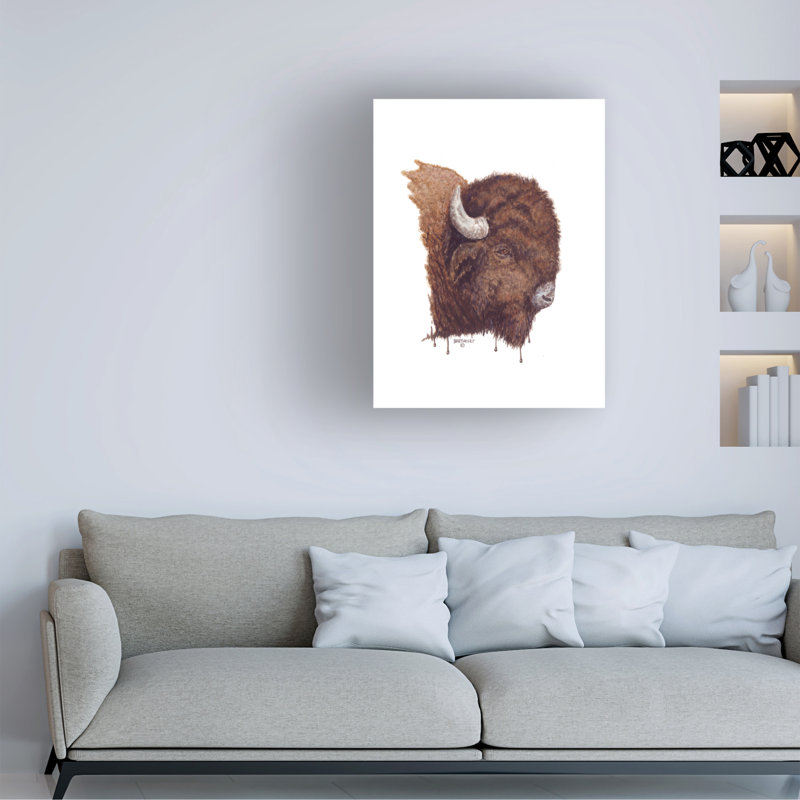 Dave Bartholet Buffler Bison Canvas Art, 24" H x 32" W
