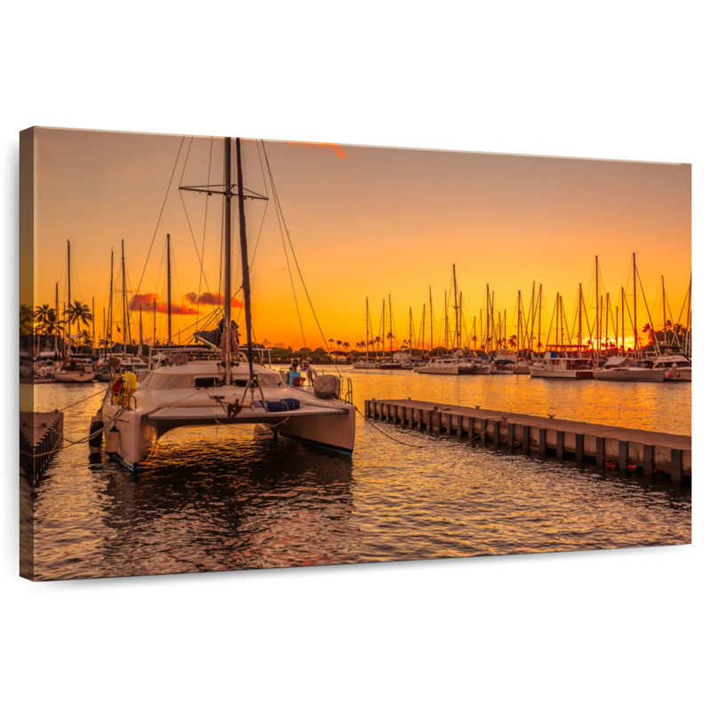 Mehar Catamaran At Ala Wai Harbor, 32" H x 48" W