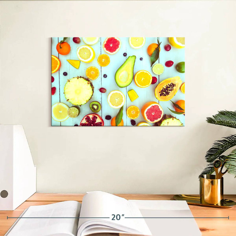 Yarlin haché fruits tropicaux, H 8 po x l 12 po