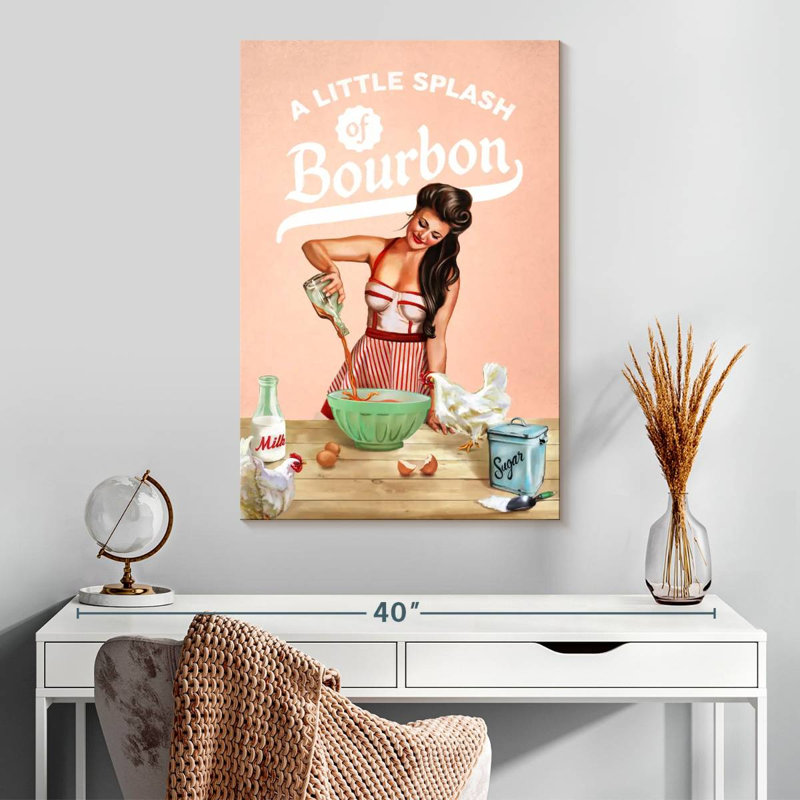 Tergel Bourbon Chickens Pin-Up, 30" H x 20" W